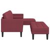 vidaXL Sofa Set mit Kissen 2 pcs Weinrot Polyester
