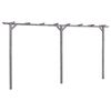 vidaXL Garten-Pergola Grau 400x40x205 cm Impr&auml;gniertes Kiefernholz