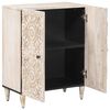 vidaXL Aufbewahrungs-Sideboard Wei&szlig; 60 x 33,5 x 75 cm Massivholz Mango