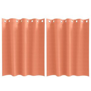 vidaXL Verdunkelungs-Vorh&auml;nge mit Ringen 2 stk. Terrakotta Polyester