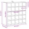 vidaXL Weinregal 2 pcs Natur 56 x 25 x 56 cm Massives Kiefernholz