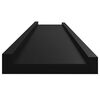 vidaXL Wandregale 4 Stk. Schwarz 100x9x3 cm