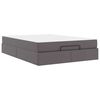 vidaXL Bettgestell mit Matratze Sonstiges 2 Stk. Grau PVC