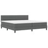 vidaXL Boxspringbett mit Matratze Dunkelgrau 200 x 200 cm Stoff