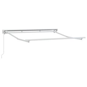 vidaXL Markisenrahmen Verstellbar Wei&szlig; 2,5 x 2 m Stahl