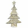vidaXL Weihnachtsbaum 120 LEDs Warmwei&szlig; 150 cm Rattan