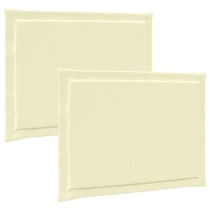 vidaXL Sitzkissen 2 stk. Polyester Creme 47 x 36 x 2 cm