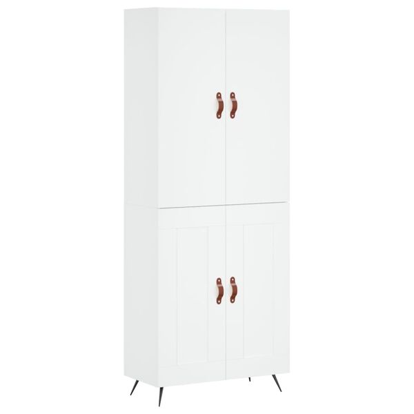 vidaXL Highboard Wei&szlig; 69,5x34x180 cm Holzwerkstoff