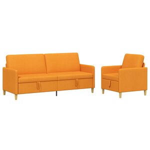 vidaXL Sofa Set mit Stauraum 2 stk. Dunkelgelb Polyester