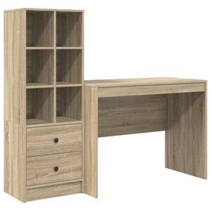 vidaXL Schreibtisch Sonoma-Eiche 145.5 x 50 x 127 cm 2 stk.