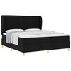 vidaXL Boxspringbett mit Kopfteil Schwarz 200 x 180 cm Stoff