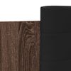 vidaXL Bettgestell mit Kopfteil und LED-Leuchten Braun Eiche 90x190 cm