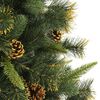 vidaXL Künstlicher Weihnachtsbaum Klappbar mit Zapfen 180 cm