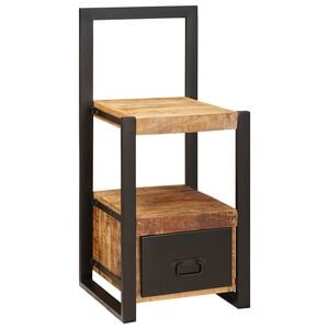 vidaXL Ankleidehaken mit Regal Braun 40 x 40 x 90 cm Massivholz Mango