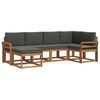 vidaXL Outdoor-Sofagarnitur 6 stk. Natur und Anthrazit
