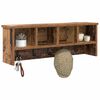 vidaXL Wandmontierter Kleiderst&auml;nder mit Regal Altholz 75 x 16 x 26 cm