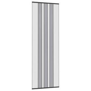 vidaXL Insektenschutzgitter mit Netzvorhang Schwarz Polyester