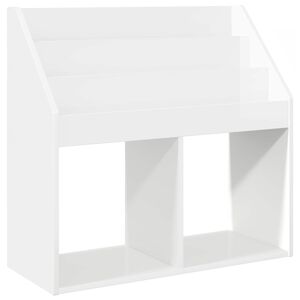 vidaXL Kinderregal Hochglanz Wei&szlig; 72,5 x 29,5 x 69 cm Holzwerkstoff