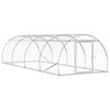 vidaXL H&uuml;hnerunterkunft Silber 400 x 150 x 100 cm Verzinkter Stahl