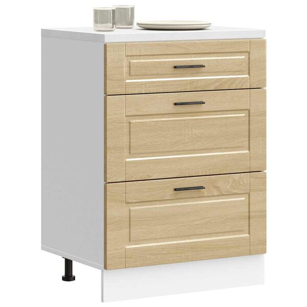 vidaXL K&uuml;chenunterschrank Porto Sonoma-Eiche Holzwerkstoff