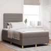 vidaXL Boxspringbett mit Matratze Taupe 120 x 200 cm Stoff
