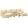 vidaXL Modular Sofa Set mit Stauraum 6 pcs Creme Stoff