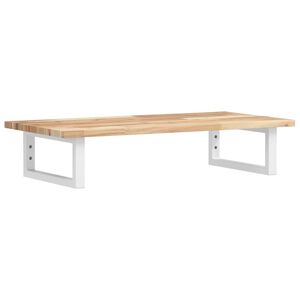 vidaXL Waschbeckenregal Wandmontage Stahl und Akazienholz