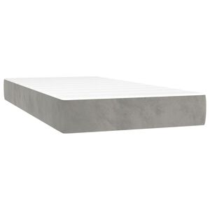 vidaXL Taschenfederkernmatratze Mittel Hellgrau 120x190x20 cm Stoff