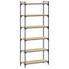 vidaXL B&uuml;cherregal 6 B&ouml;den Sonoma-Eiche 80x30x188 cm Holzwerkstoff
