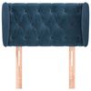 vidaXL Kopfteil mit Ohren Dunkelblau 83x23x78/88 cm Samt