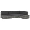 vidaXL Modulares Mittelsofa Poly Rattan Schwarz