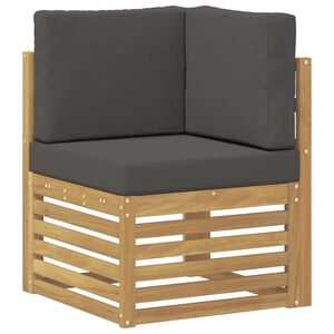 vidaXL Outdoor Ecksofa Massivholz Akazie Wei&szlig;