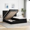 vidaXL Ottoman-Bett mit Matratzen Schwarz 180x200 cm Stoff