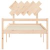 vidaXL Seniorenbett mit Kopfteil 100x200 cm Massivholz