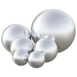 vidaXL Geb&uuml;rsteter Ball 6 stk. &Oslash; 15 cm Silber Edelstahl 201
