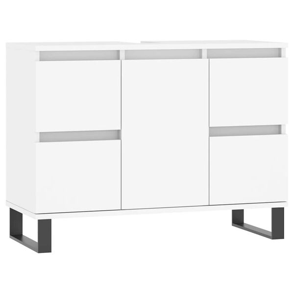 vidaXL Badschrank Weiß 80x33x60 cm Holzwerkstoff