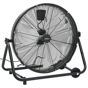 vidaXL Trommelventilator Industriell 60 cm 172,5 W Schwarz