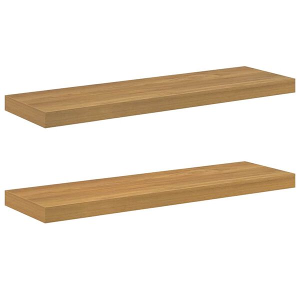 vidaXL Wandregal 2 pcs Braun 80 x 23,5 x 4 cm Holzwerkstoff