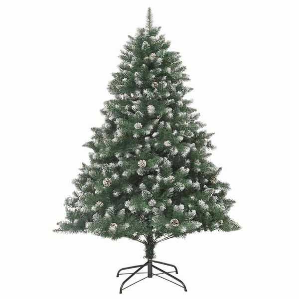 vidaXL Künstlicher Weihnachtsbaum mit 300 LEDs Grün 140 x 140 x 210 cm