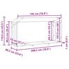 vidaXL Brennholzregal mit Regenschutz 200,5x60,5x110,5 cm