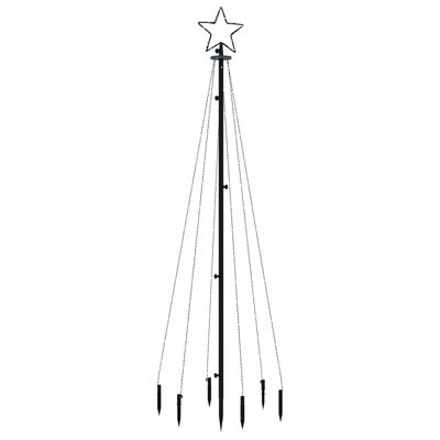 vidaXL LED-Weihnachtsbaum mit Erdnägeln Kaltweiß 108 LEDs 180 cm