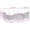 vidaXL 6-tlg. Garten-Sofagarnitur mit Kissen Beige Poly Rattan