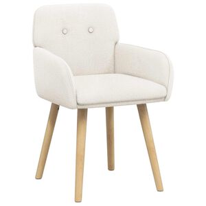 vidaXL Esszimmerst&uuml;hle 2 pcs Boucl&eacute; Creme 59 x 57 x 85 cm