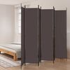 vidaXL 6-tlg. Paravent Braun 300x220 cm Stoff
