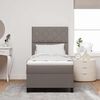 vidaXL Boxspringbett mit Matratze mit Kopfteil Taupe 90 x 190 cm Stoff