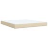 vidaXL Boxspringbett mit Matratze Creme 180x200 cm Stoff