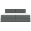 vidaXL Aufbewahrungsbett mit Matratze Dunkelgrau 200 x 200 cm