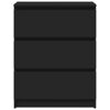 vidaXL Sideboard Schwarz 60x35x76 cm Holzwerkstoff