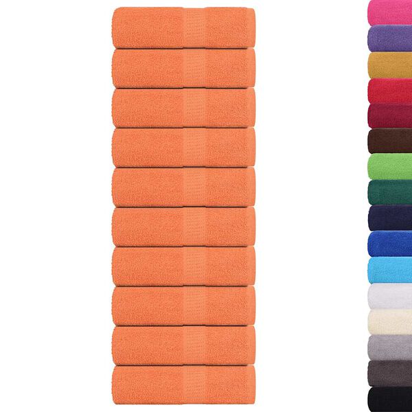 vidaXL G&auml;stet&uuml;cher 10 Stk. Orange 30x50 cm 360 g/m&sup2; 100% Baumwolle