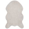 vidaXL Rutschfester Teppich aus Kunstkaninchenfell OLITE Beige